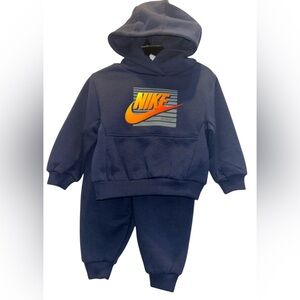Nike' Navy Hoodie and Sweatpants Set Size 12 Months